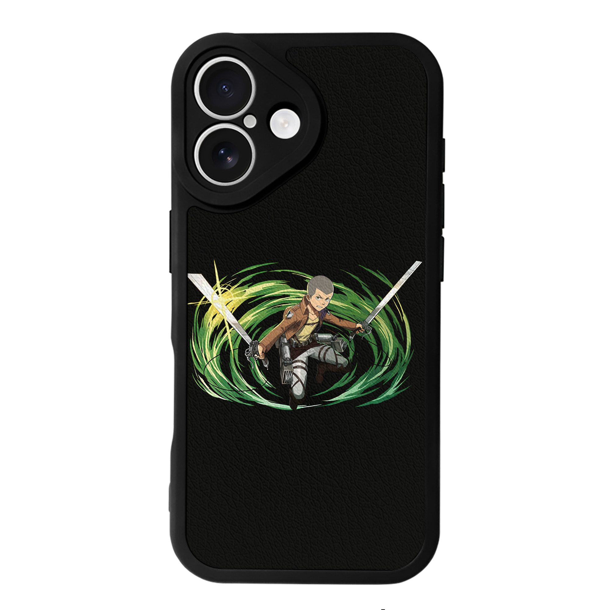 （画像用） 進撃の巨人 コニー·スプリンガー Attack on Titan Connie Springer 【iPhone 16シリーズ対応】シリコンスマホケース（レザー調） 材質：シリコン